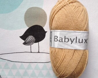 WOOL BABYLUX taupe - white horse