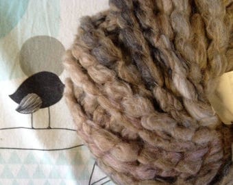 WOOL FLEECE taupe - white horse