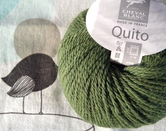 WOOL QUITO forest - white horse