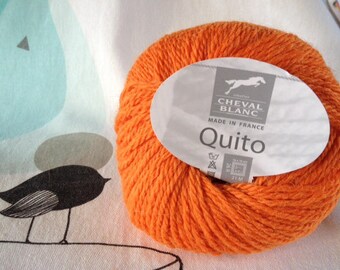 WOOL QUITO paprika - white horse