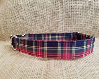 Holiday Plaid Buckle Collar