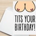 Jaime Hawkins reviewed Tits Your Birthday PRINTABLE Greeting Card, 5x7, Digital, Cardstock, Boobs, Breasts, Nipples, Happy Birthday, Illustration, Envelope