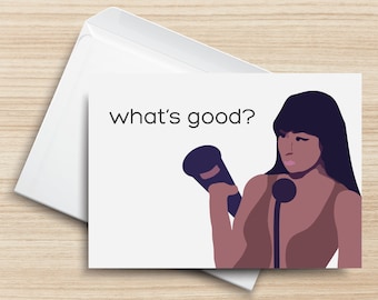 What's Good? Nicki Minaj VMA PRINTABLE Greeting Card, 5x7, Cardstock, Video Music Awards 2015, Miley Cyrus, Celebrity Feud, Fight, Meek Mill