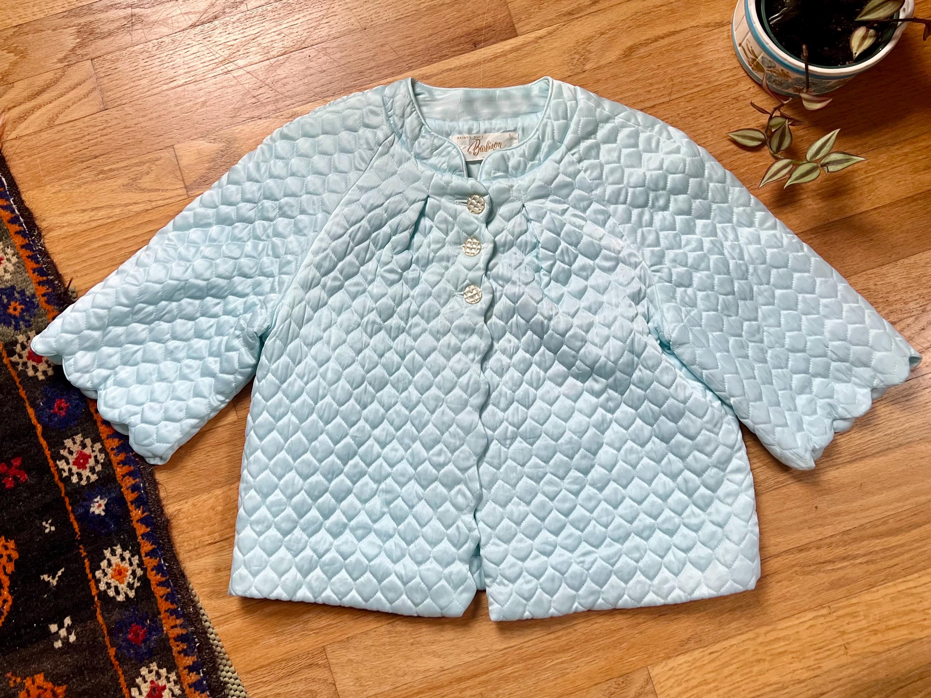 Vintage Quilted Satin Bed Jacket - Etsy