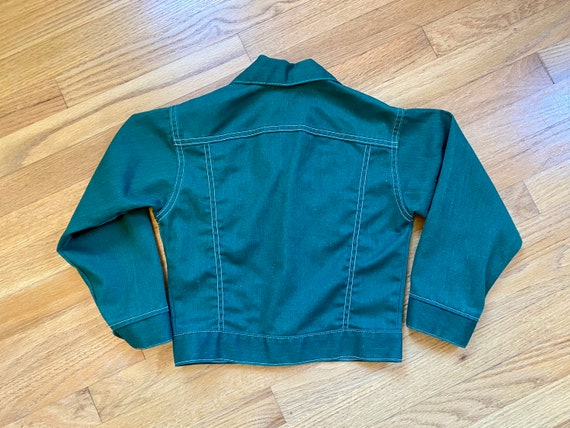 Levi’s Denim Jacket Little e Dark Green Kids 10 v… - image 4