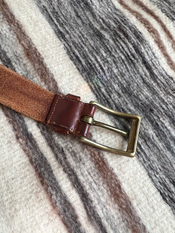 Super soft genuine leather hippie boho belt with … - image 2