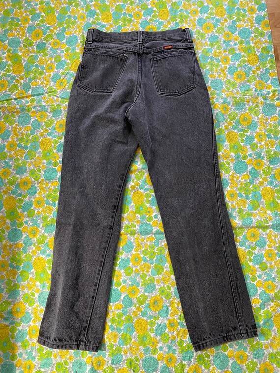 90s Rustler charcoal gray straight leg denim jeans