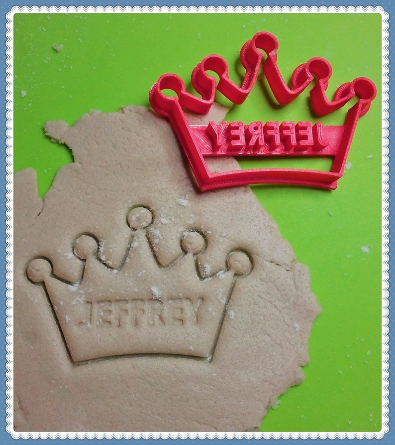 King prince crown personalized custom Cookie Cutter Pls leave text in note