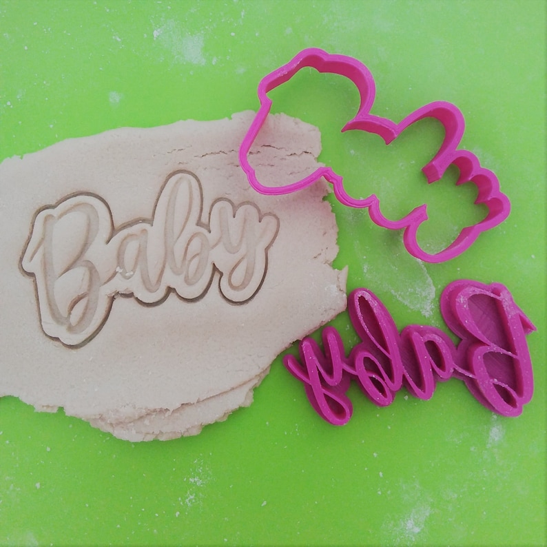 optional stencil baby Fondant Cutter Baby Cookie Cutter baby letter