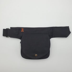 Tasca Marsupio, Utility Belt, Festival Belt, Leg Bag, Hip Bag, Pocket Belt, Holster - LaTaska.it - One Button Model Jeans - Nero/Black