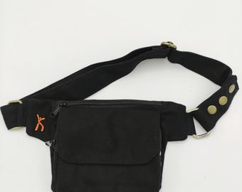 Tasca Marsupio, Utility Belt, Festival Belt, Leg Bag, Hip Bag, Pocket Belt, Holster - LaTaska.it - Mini Pocket Model Jeans - Nero/Black