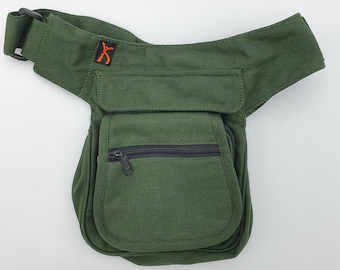 Tasca Pouch, Shoulder Strap, Utility Belt, Leg Bag, Pouch Bag, Hip Bag, Pocket Belt, Holster - LaTaska.it - Round Model Jeans - Verde/Green