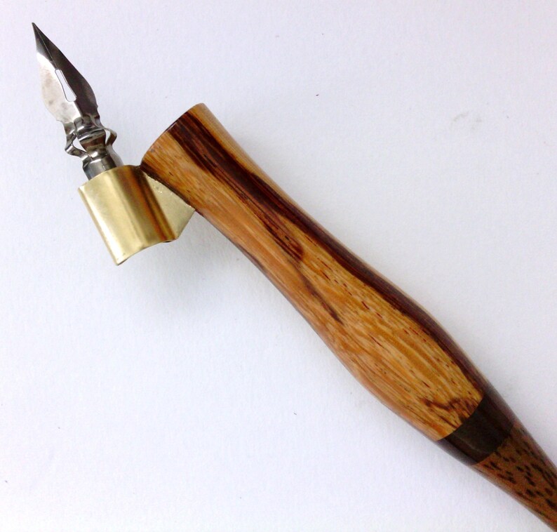 Pluma de caligrafía oblicua en Marblewood | Etsy