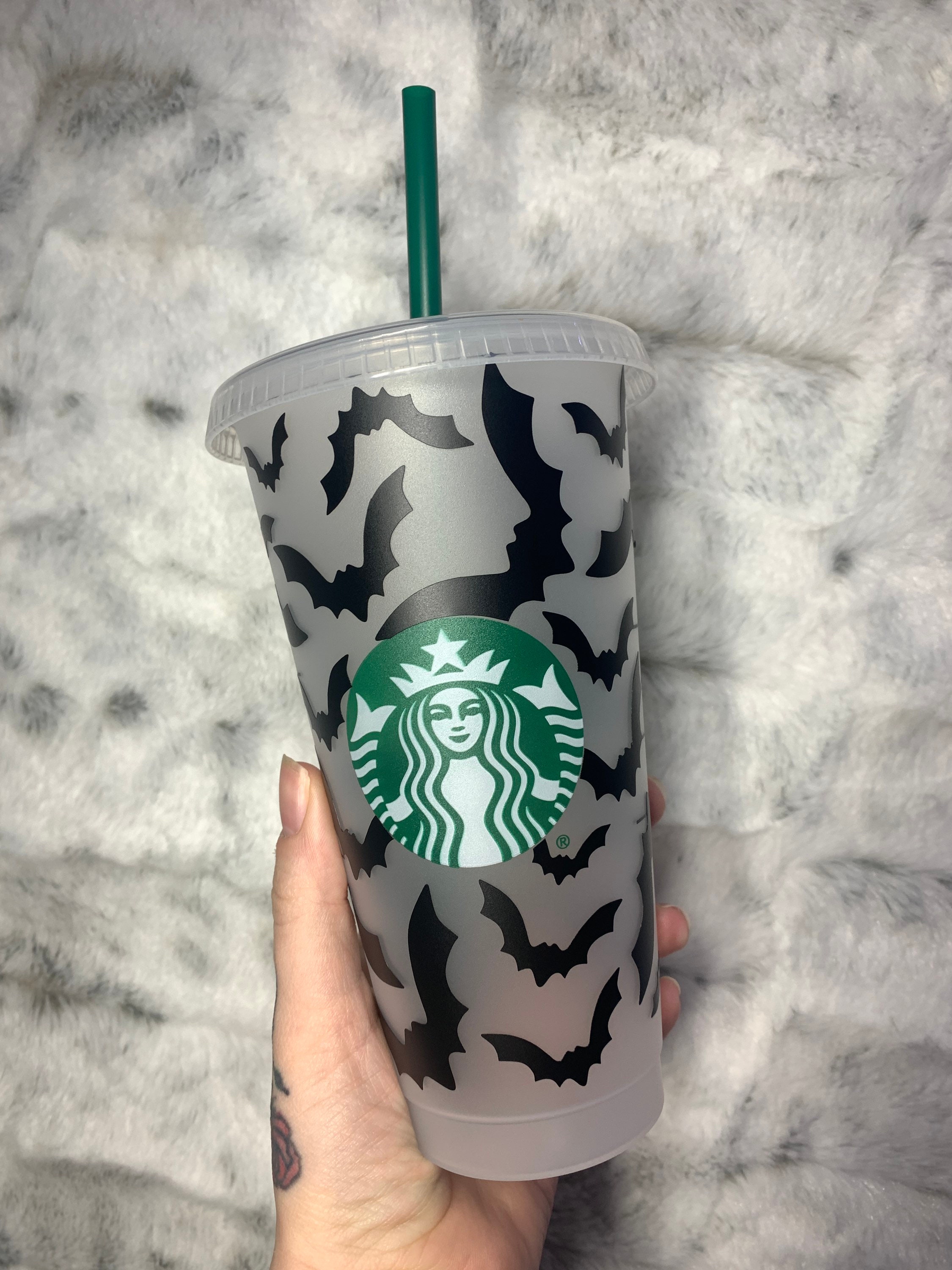 Starbucks Halloween Bats 24oz venti reusable tumbler/cold cup Etsy