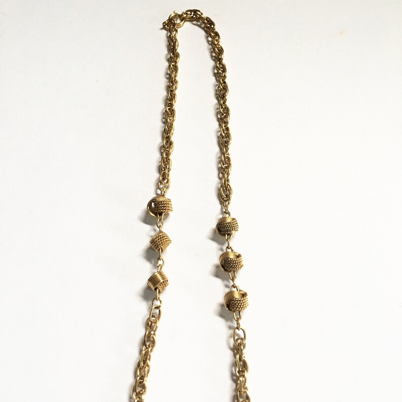 Red Wooden Ball and Monkey Fist Chain Necklace