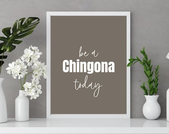 Lámina artística de Chingona Latina: Decoración hispana para el hogar (Descarga digital)