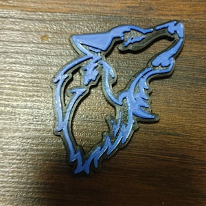 Custom Size Coyote Howling Decal Stickers – 2-Pack, 8x8.35 Inches, Glossy Vinyl For Mustang 5.0