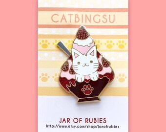 Catbingsu Cat Dessert Enamel Pin | Cute and Kawaii Gifts & Accessories