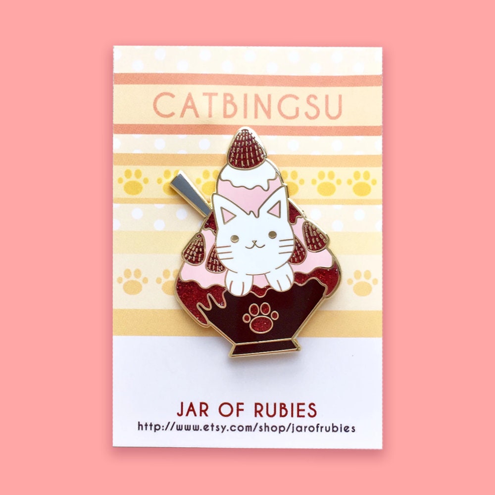 Catbingsu Cat Dessert Enamel Pin | Cute and Kawaii Gifts & Accessories