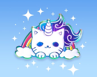 Rainbow Unicorn Cat Soft Enamel Pin | Cute and Kawaii | Gifts & Accessories