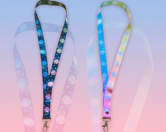 DND Dungeons & Dragons D20 Rainbow Dice Cute Aesthetic Lanyards