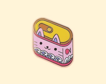 Cat Food Fish Spam Enamel Pin | Cute and Kawaii Gifts & Accessories