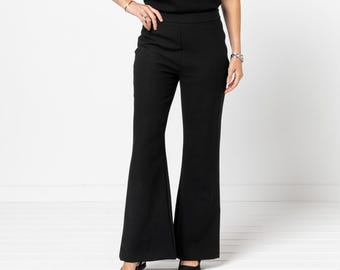 Style Arc | Sizes 18 - 30 | McKenzie Woven Pant Pattern | PDF sewing pattern for printing at home or print store