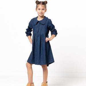 Style Arc K I D S / sizes 2 - 8 - Kennie Kids Shirt & Dress - PDF patterns for printing at Home or Print store