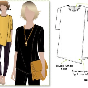 Elizabeth Top - Sizes 8, 10, 12 - Women's Top PDF Sewing Pattern by Style Arc - Sewing Project - Digital Pattern