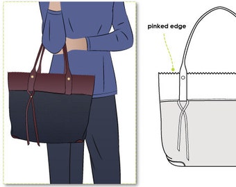 Torba typu tote Paris – wykrój w formacie PDF dla kobiet od Style Arc – Projekty do szycia – cyfrowy wykrój do natychmiastowego pobrania