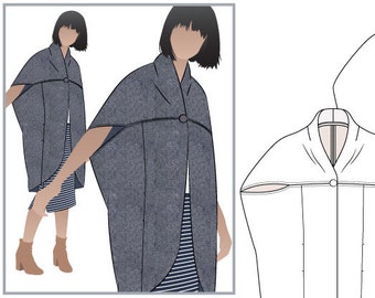 Lux Coat - Sizes 16, 18, 20 - PDF women's coat sewing pattern by Style Arc