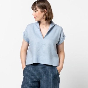 Style Arc | Sizes 10 - 22 | Teddy Designer Top Pattern | PDF sewing pattern for printing at home or print store