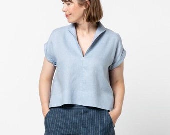 Style Arc | Sizes 10 - 22 | Teddy Designer Top Pattern | PDF sewing pattern for printing at home or print store