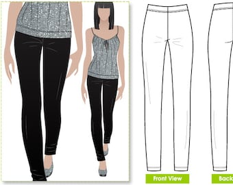 Women's Sewing Pattern - Elle Pant - Sizes 10, 12, 14 - Slim Line Stretch Pant Pattern by Style Arc