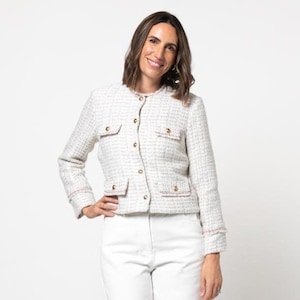Style Arc | Sizes 10 - 22 | Delphine Woven Jacket | PDF pattern for printing at home or print store