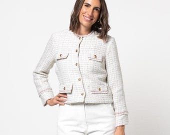 Style Arc | Sizes 10 - 22 | Delphine Woven Jacket | PDF pattern for printing at home or print store