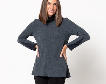 Style Arc | Sizes 10 - 22 | Mavis Knit Tunic | PDF pattern for printing at home or print store