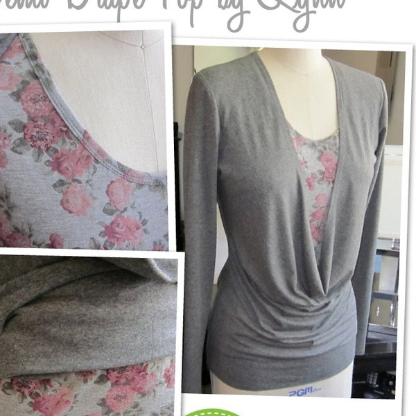 Demi Drape Top - Sizes 6, 8, 10 - Women's Top PDF Sewing Pattern by Style Arc - Sewing Project - Digital Pattern