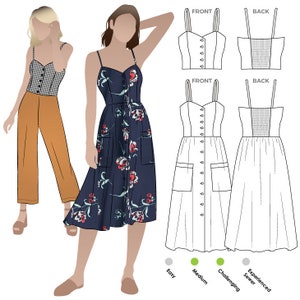 Style Arc Sewing Pattern - Ariana Woven Dress - Sizes 10, 12, 14 - Women's PDF Sewing Pattern