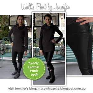 Wallis leather cheap look trousers