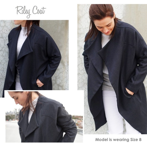 Riley Coat - Sizes 10, 12, 14 - PDF sewing pattern for printing at home by Style Arc - Instant Download