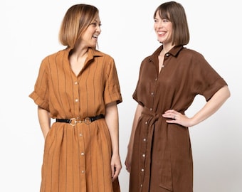 Style Arc | Sizes 18 - 30 | Palmer Woven Dress Pattern | PDF pattern for printing at home or print store