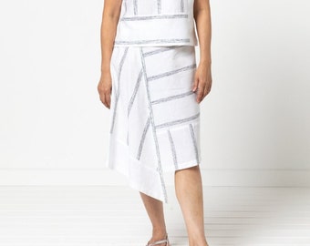 Style Arc | Sizes 18 - 30 | Quinn Woven Skirt | PDF pattern for printing at home or print store