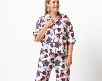 Style Arc | Sizes 18-30 | Discounted Pattern Bundle | Albie Woven Shirt & Pant and Short | PDF patterns for printing at home or print store