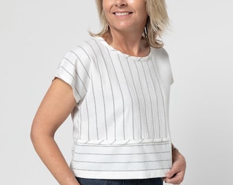 Style Arc | Sizes 18 - 30 | Quinn Woven Top | PDF sewing pattern for printing at home or print store