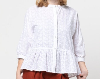 Style Arc | Sizes 18 - 30 | Blossom Woven Top Pattern | PDF pattern for printing at home or print store