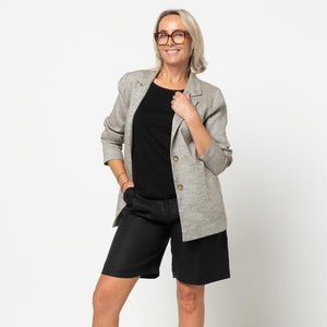 Arc de style | Tailles 10 - 22 | Veste tissée Sloane | Patron PDF à imprimer à la maison ou en imprimerie