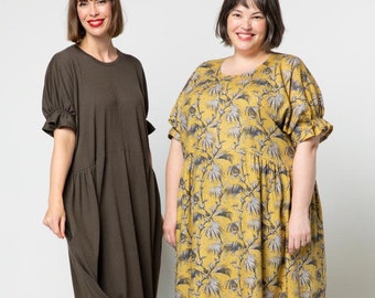 Style Arc | Rozmiary 4–16 | Wykrój sukienki Eileen | Wykrój w formacie PDF do wydrukowania w domu lub w punkcie ksero
