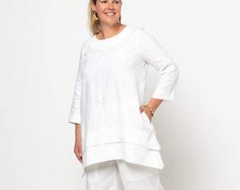 Stijlboog | Maten 10 - 22 | Tuniekpatroon madeliefje designer | Pdf-patroon om thuis of in de drukkerij af te drukken