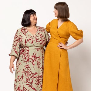 Sizes 26, 28, 30 - Millicent Wrap Dress - PDF patterns for printing at home by Style Arc  - No paper patterns will be posted